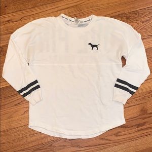 PINK Victoria Secret white long sleeve shirt